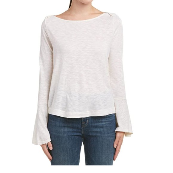 Splendid Tops - NWT Splendid Women's Heavy Slub Top with Bell Sleeve, Off White Size S $70 K219